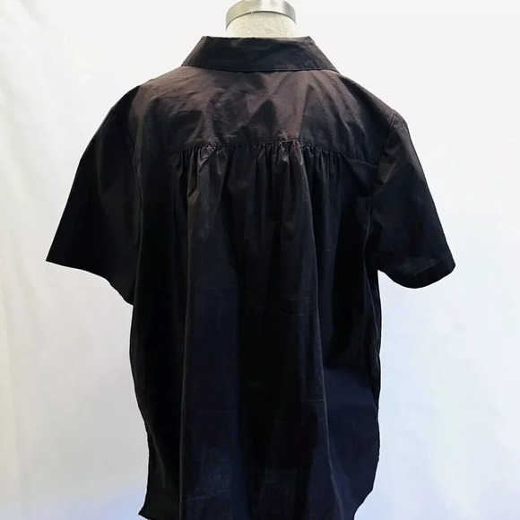 CHELSEA STUDIO Women Short Sleeve Button Down Collared Brown Casual Top Size 1X - Picture 11 of 11